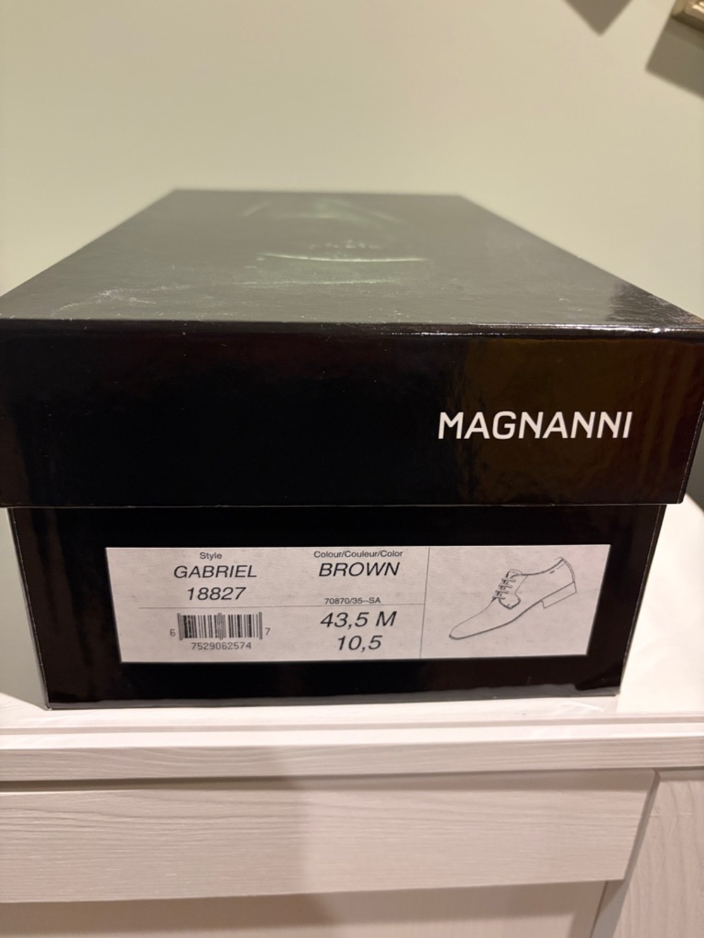 Magnanni Brown Leather Oxfords Boxed Gabriel